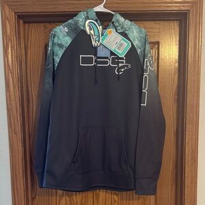 DSG Men's Gray and Teal Hoodie 50+ UPF